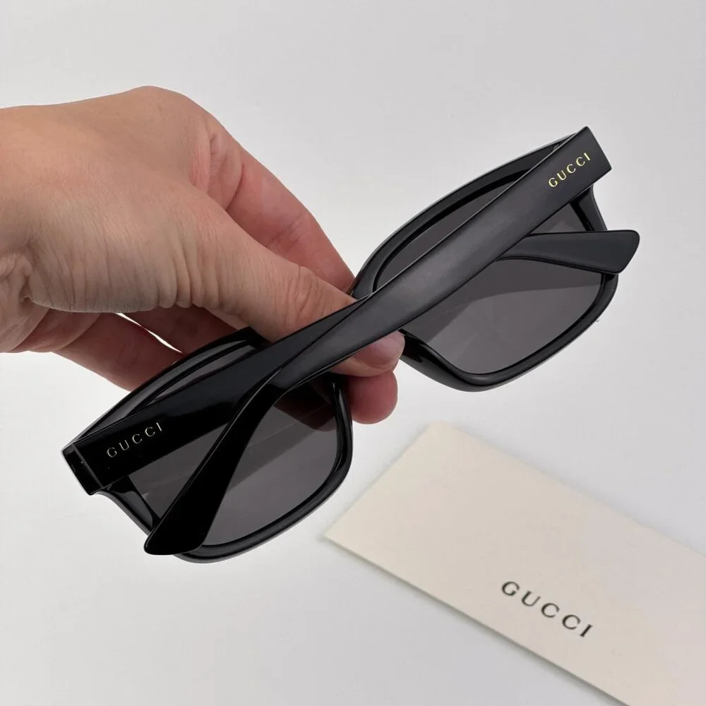 Gucci Sunglasses – Black Square Frame with Grey Lenses (GG1583S 001)